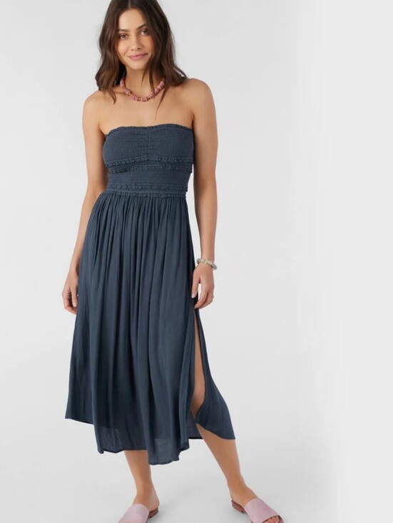 O'Neill Dresses & Skirts - O'NEILL Devyn Womens Strapless Midi Dress - Slate Blue